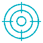 Crosshairs aiming at a target